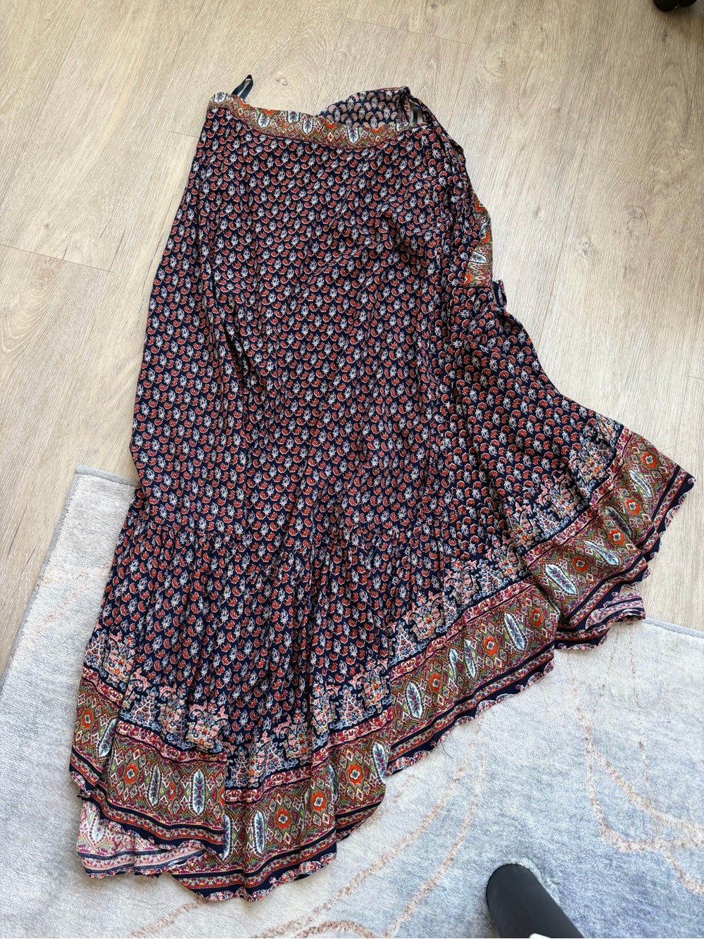 Cotton Candy LA Hi-Lo Flowy Printed Wrap Skirt